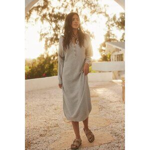Free People Beach Hailee Midi Maxi Sweater Dress Waffle Knit Size Medium